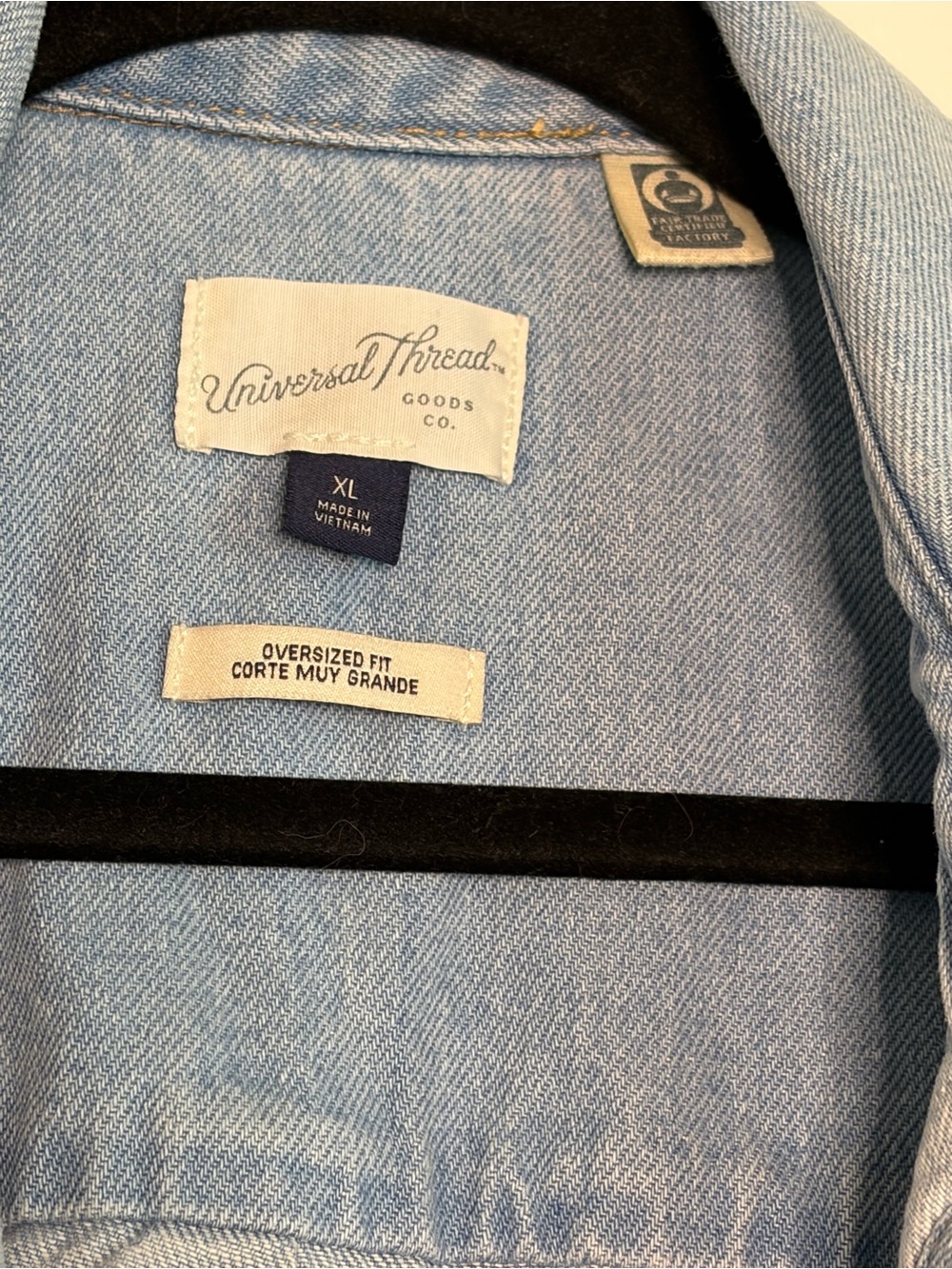 Universal Thread Fair Trade Denim Shacket - Picture 2 of 8
